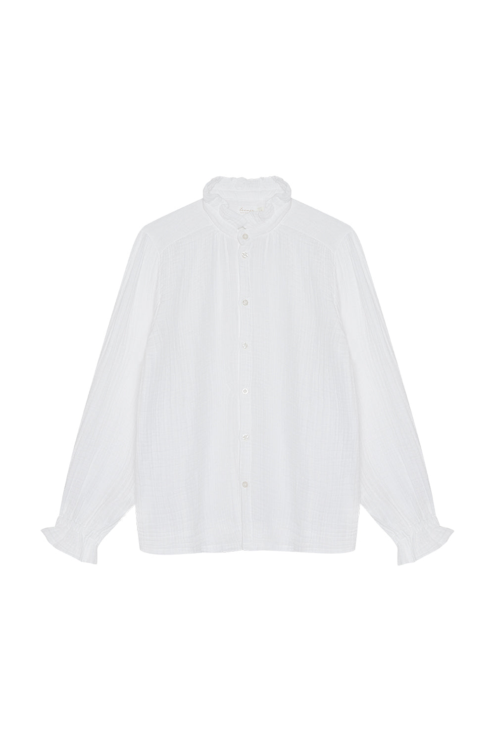 Leevje Mini-Me Muslin Blouse white Produktbild, Ansicht von vorne. 