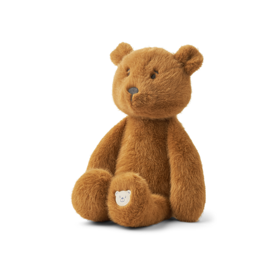 Plüschtier Teddy in goldbraun aus recyceltem Polyester