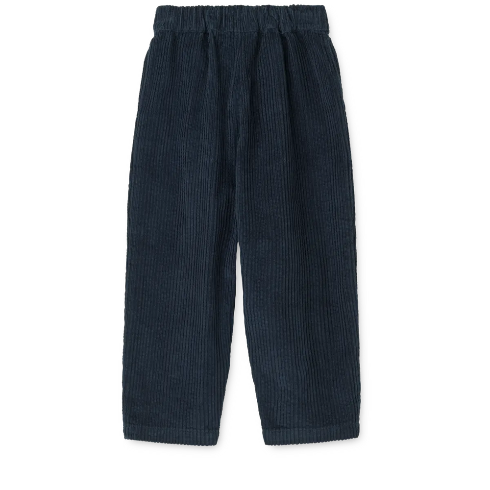 Liewood Borris Corduroy Pants classic navy Ansicht von hinten, keine Taschen auf dem Gesäß
