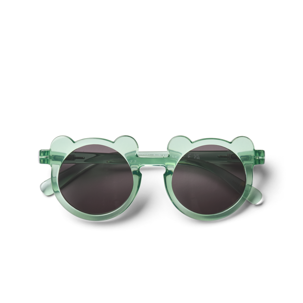 Liewood Darla Mr Bear Sunglasses peppermint transparent Produktbild, Ansicht von vorne frontal