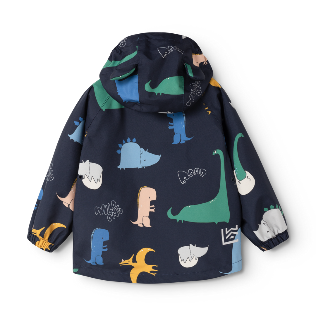 Liewood Manu Rainwear Set dino roar classic navy Ansicht der Rückseite der Jacke
