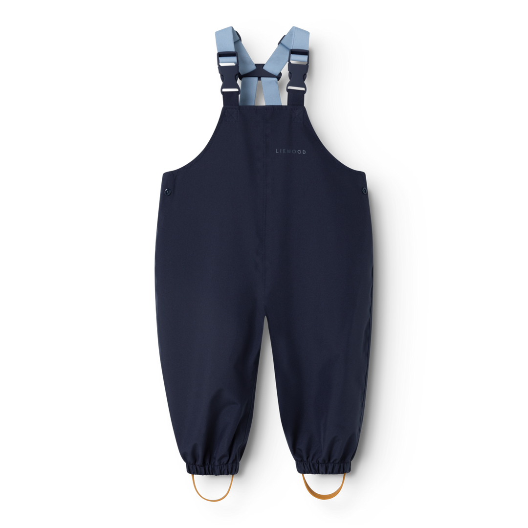 Liewood Manu Rainwear Set dino roar classic navy Ansicht Hose von vorne