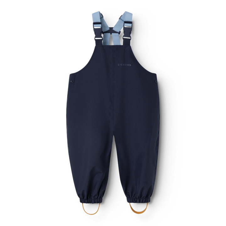 Liewood Manu Rainwear Set dino roar classic navy Ansicht Hose von vorne