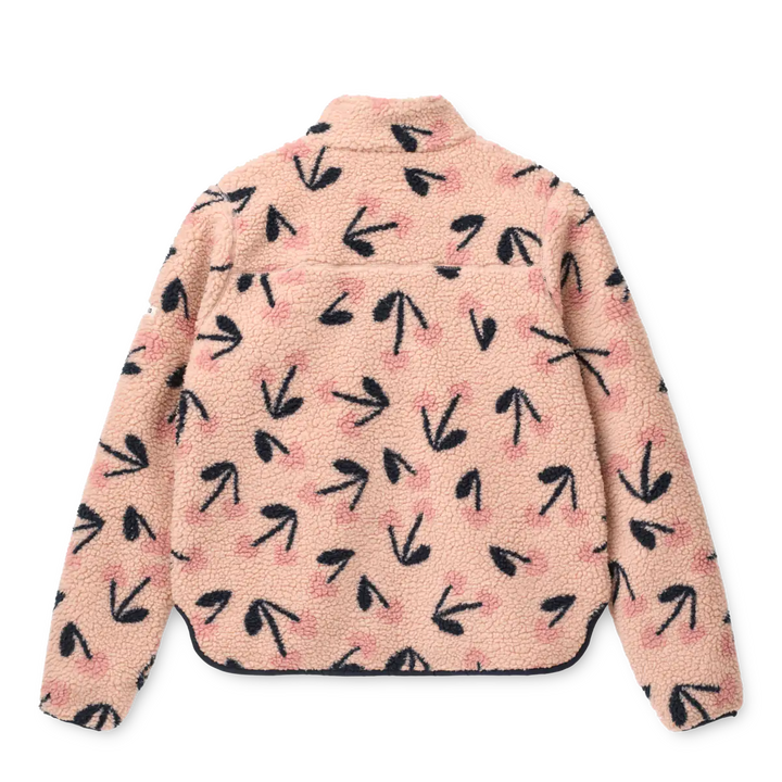 Liewood Nelson Adult Pile Jacket mega cherry heart rosey Produktbild, Ansicht der Rückseite