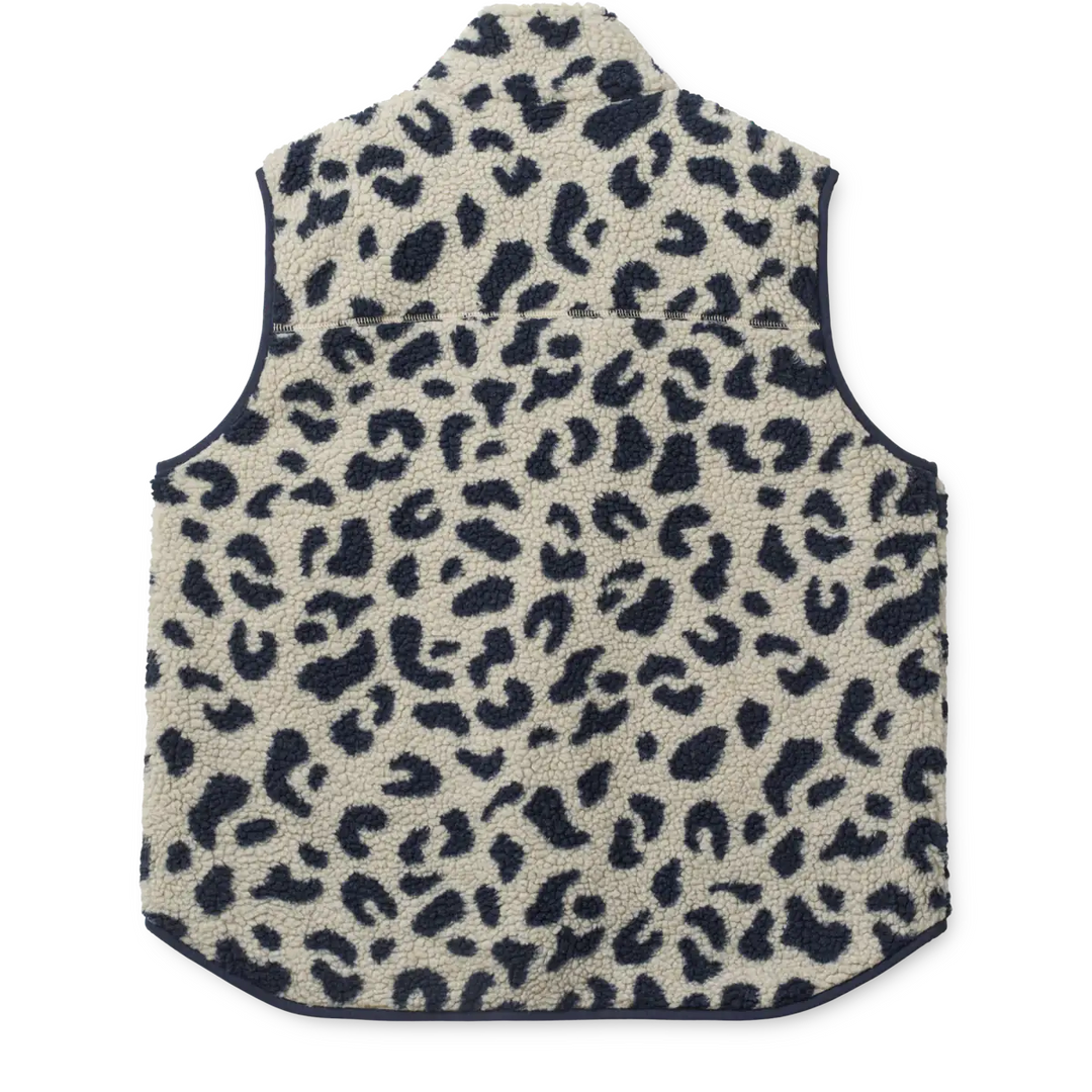 Liewood Nilu Adult Pile Vest mega leo / mist mix Produktbild, Ansicht der Rückseite