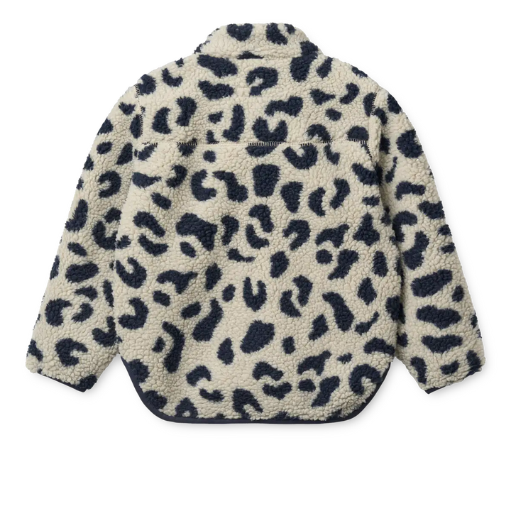 Liewood Noam Pile Jacket mega leo mist mix Produktbild, Ansicht der Rückseite. 