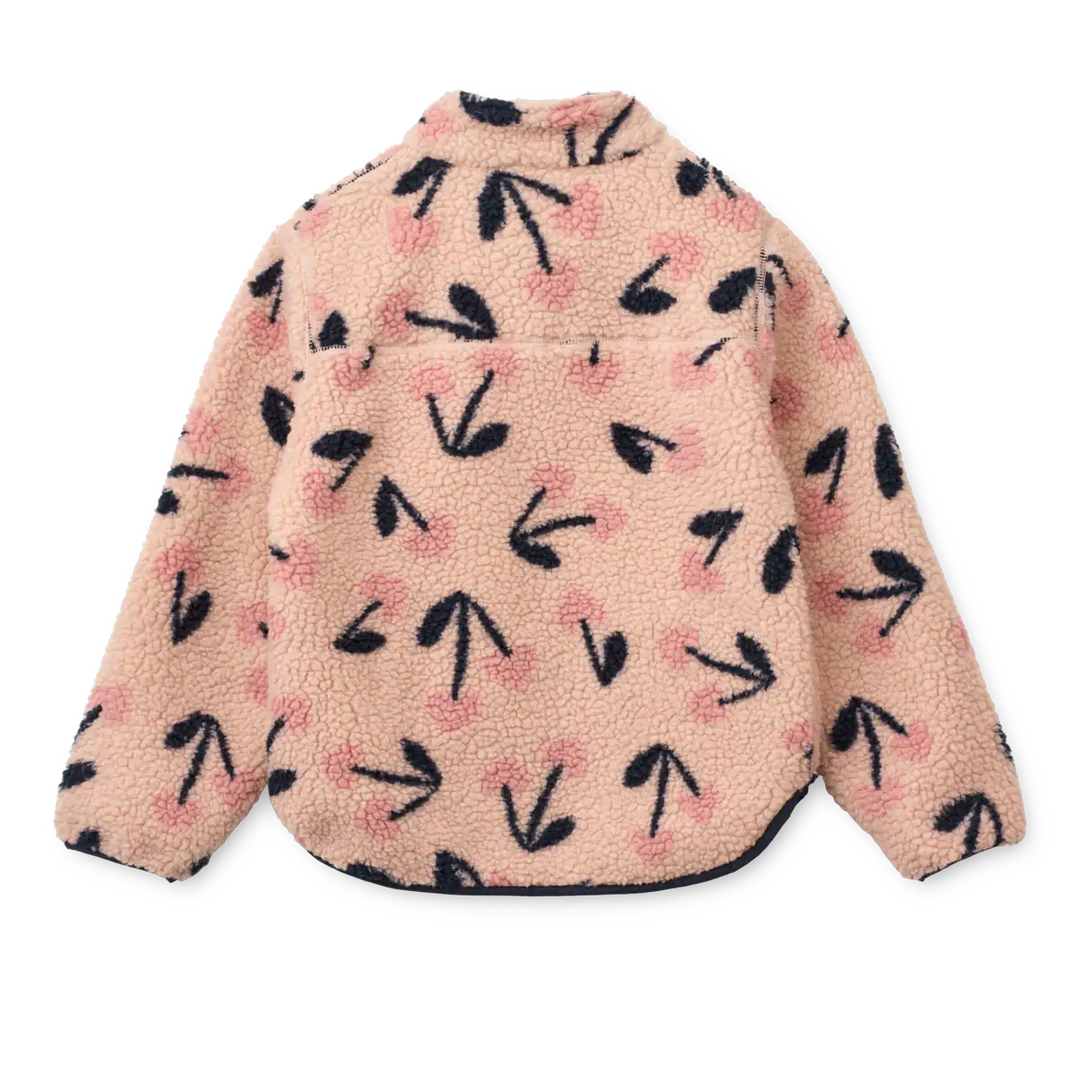 Liewood Nolan Pile Jacket mega cherry heart rosey Produktbild, Ansicht der Rückseite