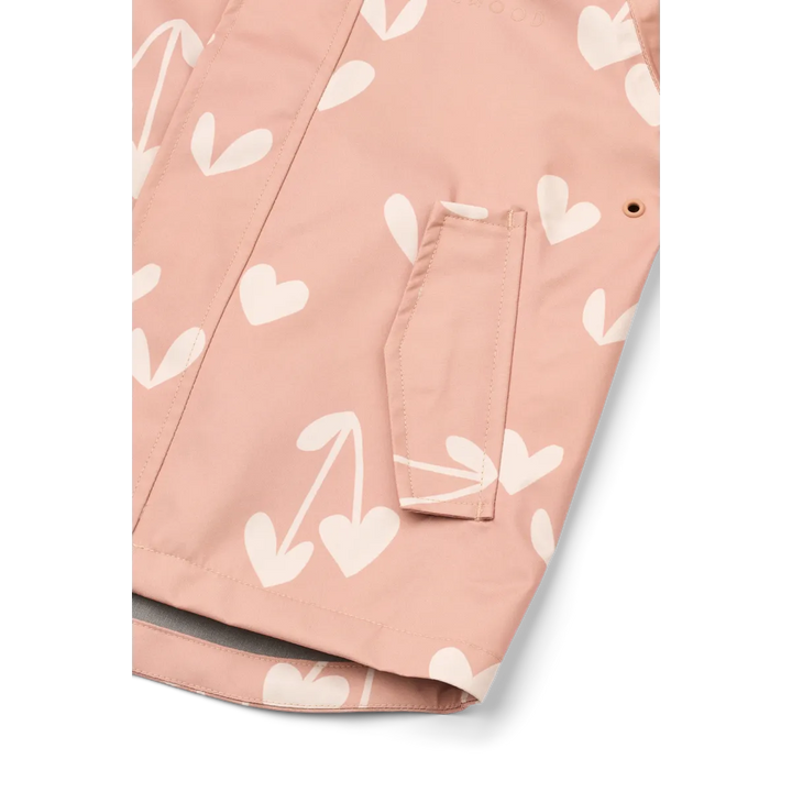 Liewood Pedia Rainwear Set sweethearts pale tuscany Detailansicht Pattentasche der Jacke 