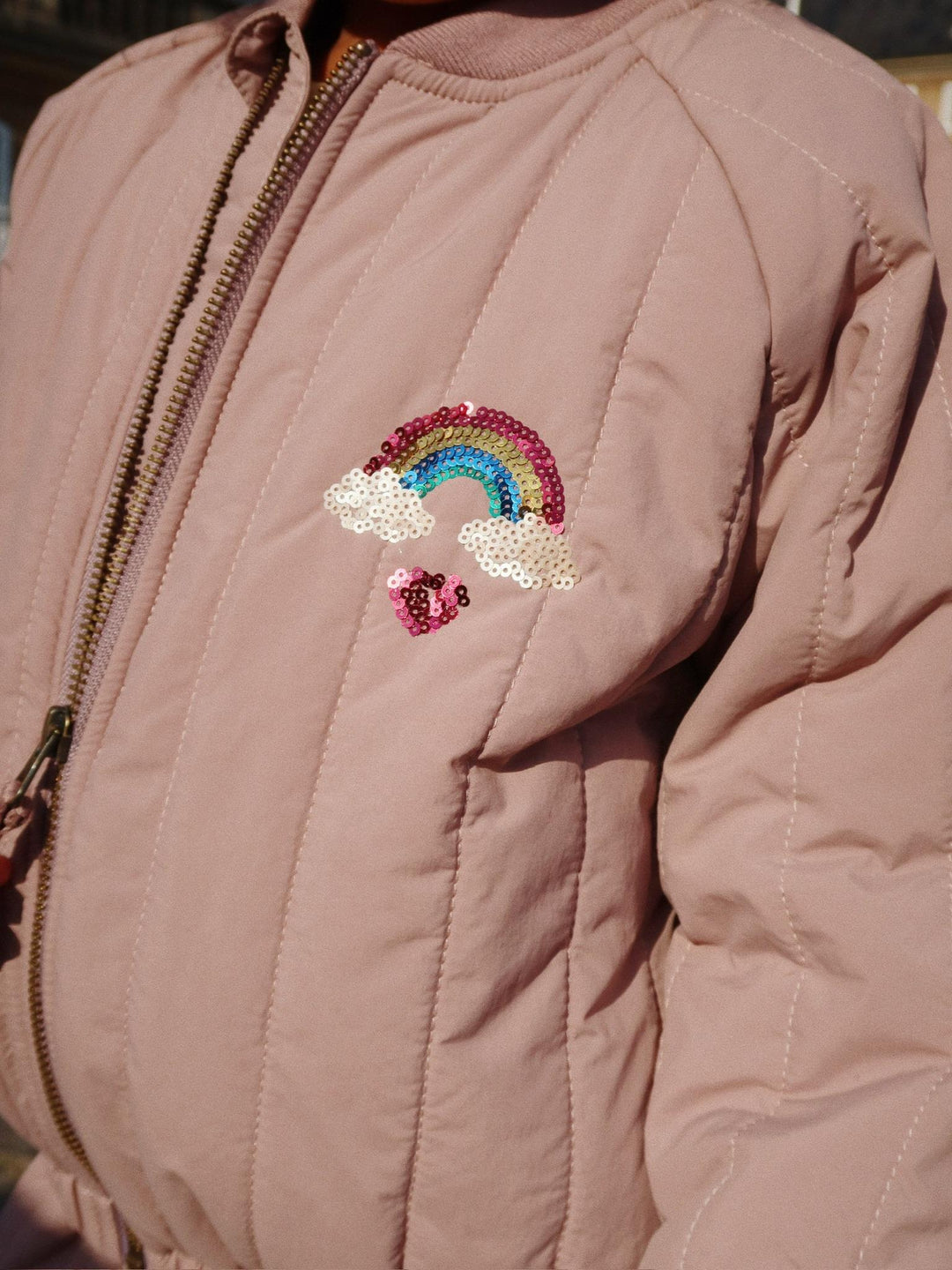Juno Sequin Bomber Jacket