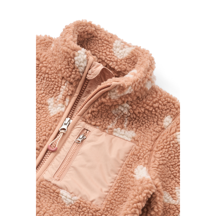 Nolan Pile Jacket sweethearts pale tuscany Produktbild, Detailansicht Reißverschluss und Stehkragen 