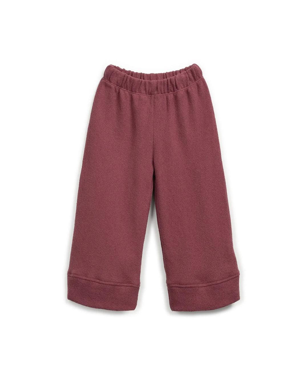 Jerseyhose für Mädchen mit weitem Bein in dunkelrot aus Baumwolle