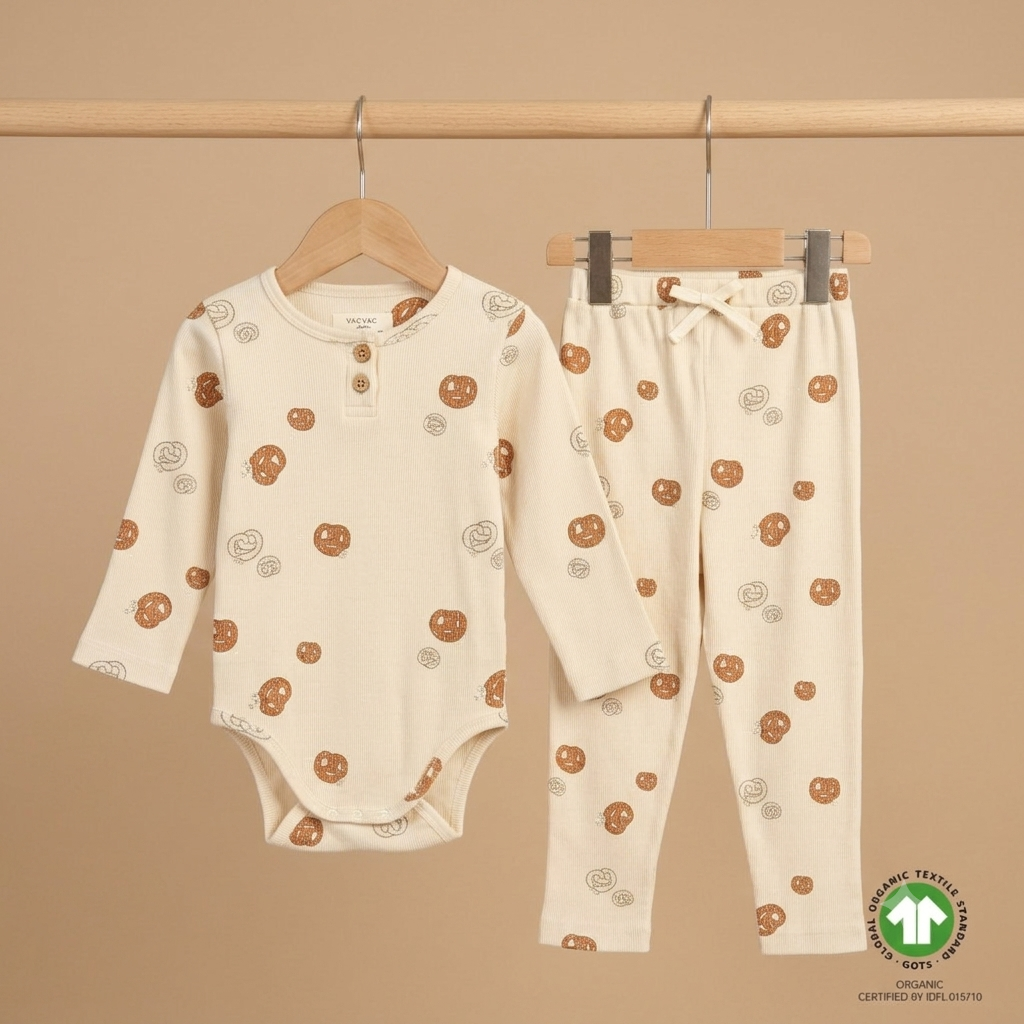 Billie Body und Harper Hose von VacVac zusammen auf einer Kleiderstange hängend. 