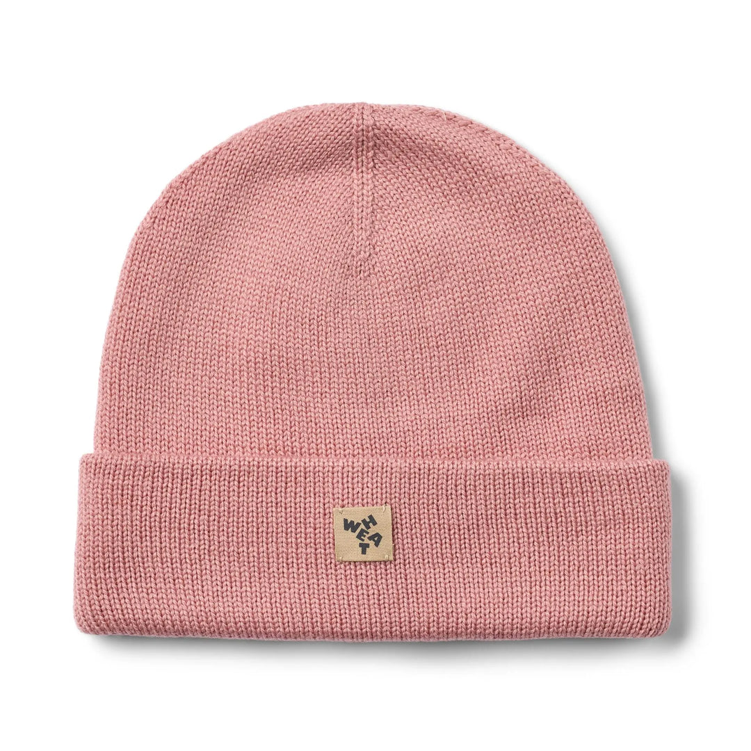 Strickmütze Beanie für Kinder aus Merinowolle in rosa