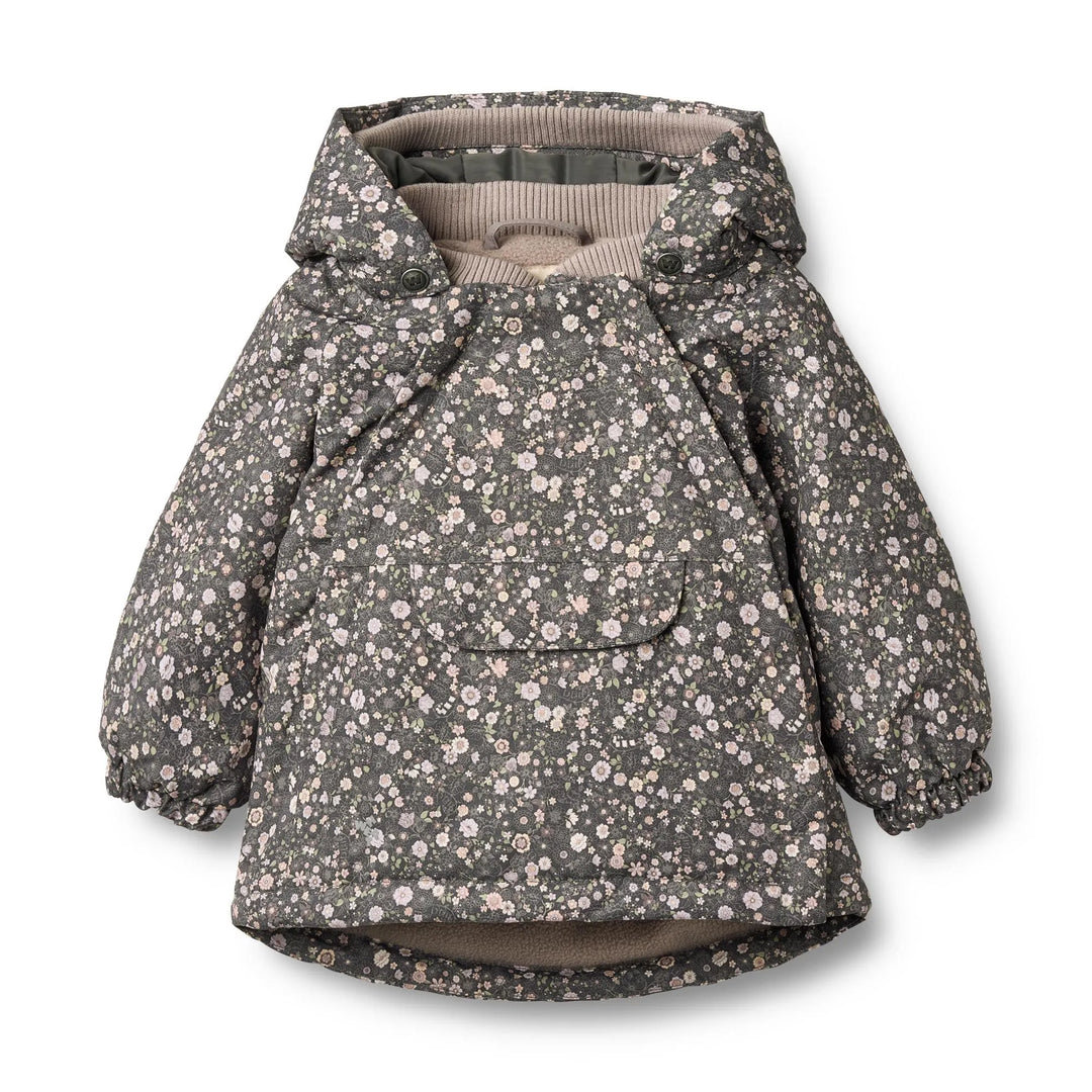 gefütterte Winterjacke für Mädchen aus recyceltem Polyester mit Reißverschluss und Kapuze