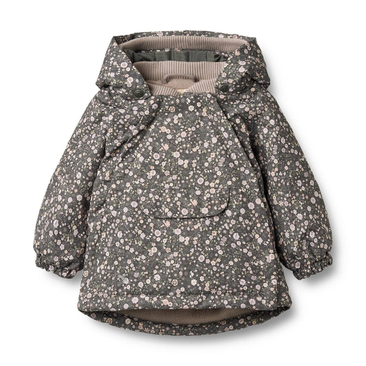 gefütterte Winterjacke für Mädchen aus recyceltem Polyester mit Reißverschluss und Kapuze