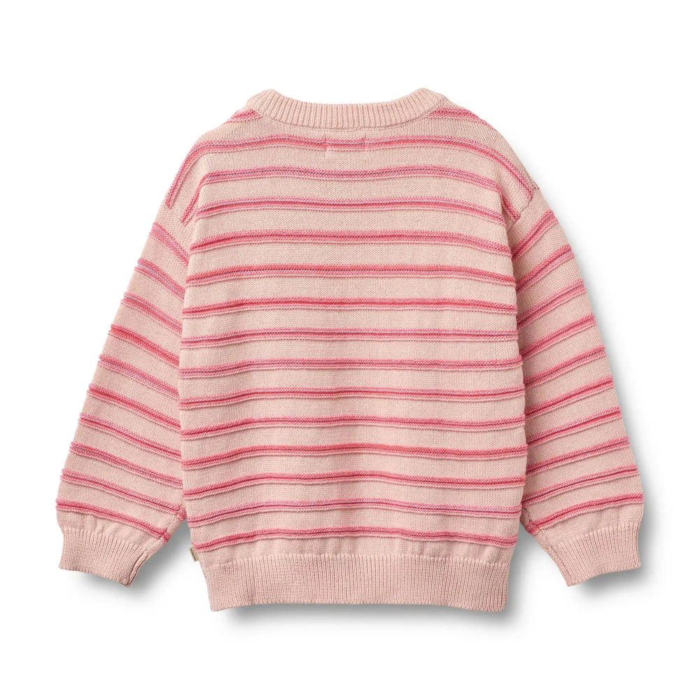 Wheat Jacquard Pullover Harlow powder stripe Ansicht von hinten