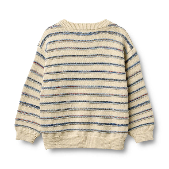 Wheat Jacquard Pullover Harlow sandshell stripe Ansicht von hinten 