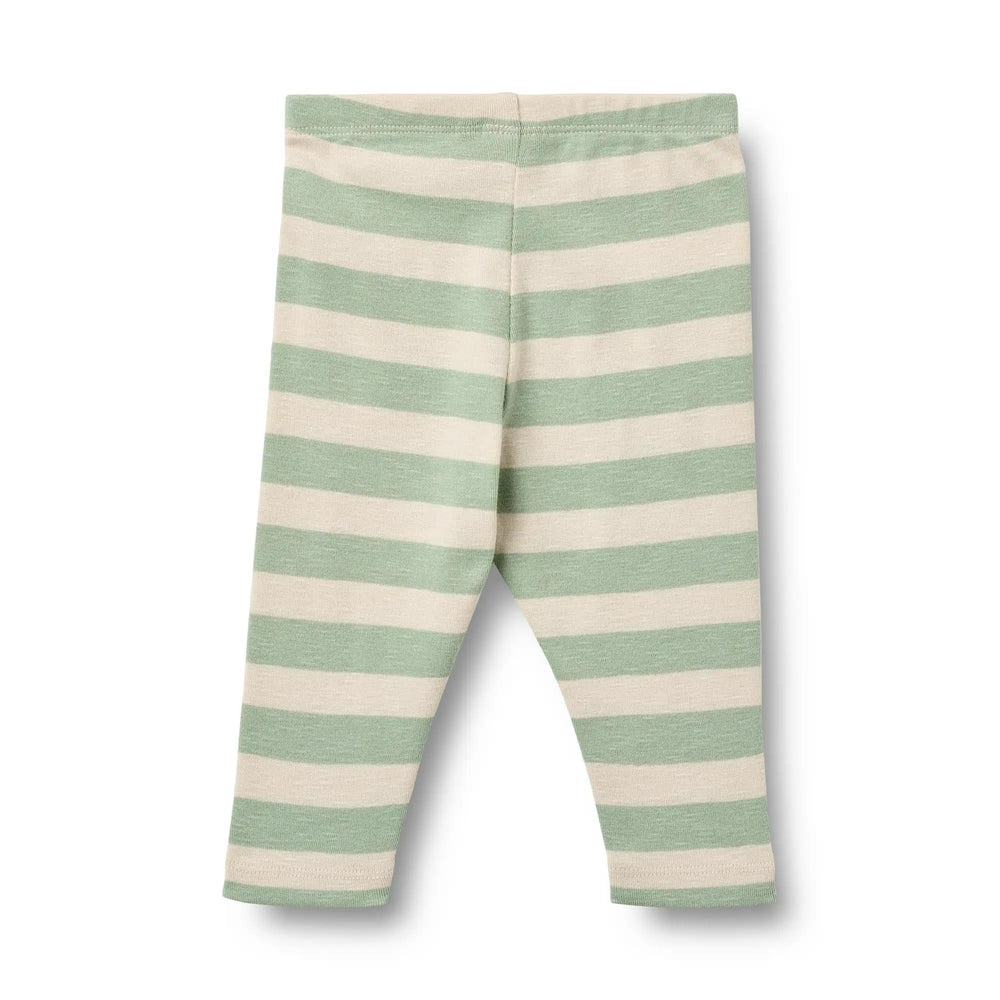 Wheat Jersey Pants Silas mint stripe Produktbiuld, Ansicht der Rückseite, durchgehendes Blockstreifen-Muster