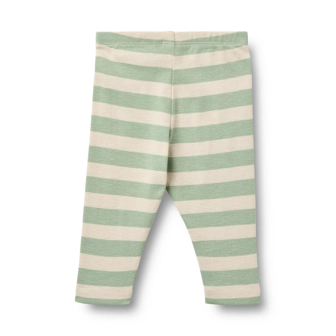 Wheat Jersey Pants Silas mint stripe Produktbiuld, Ansicht der Rückseite, durchgehendes Blockstreifen-Muster
