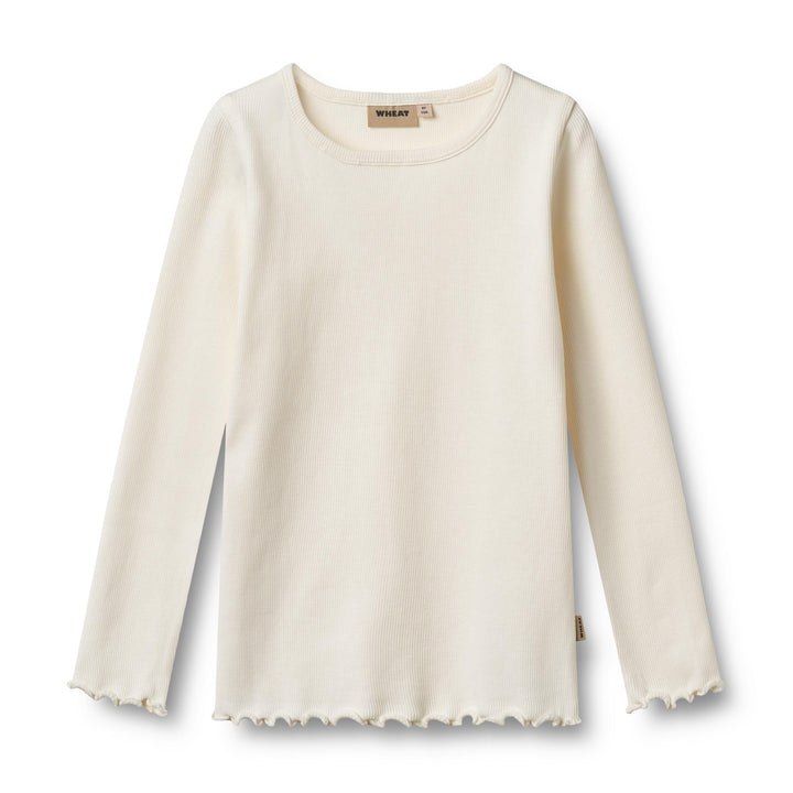 Langarmshirt elfenbeinweiß