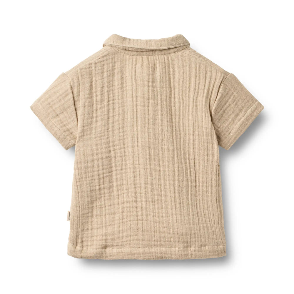 Wheat Shirt S/S Svend warm sand Produktbild, Ansicht der Rückseite