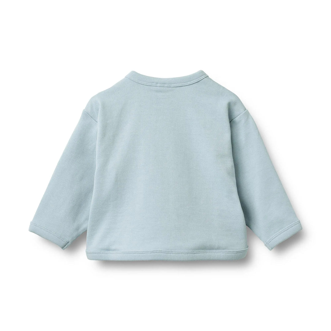 Wheat Sweatshirt Emery summer sky Ansicht von hinten, einfarbig hellblau 