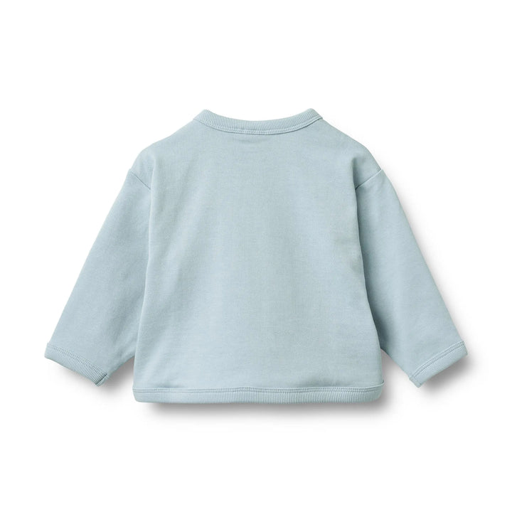 Wheat Sweatshirt Emery summer sky Ansicht von hinten, einfarbig hellblau 