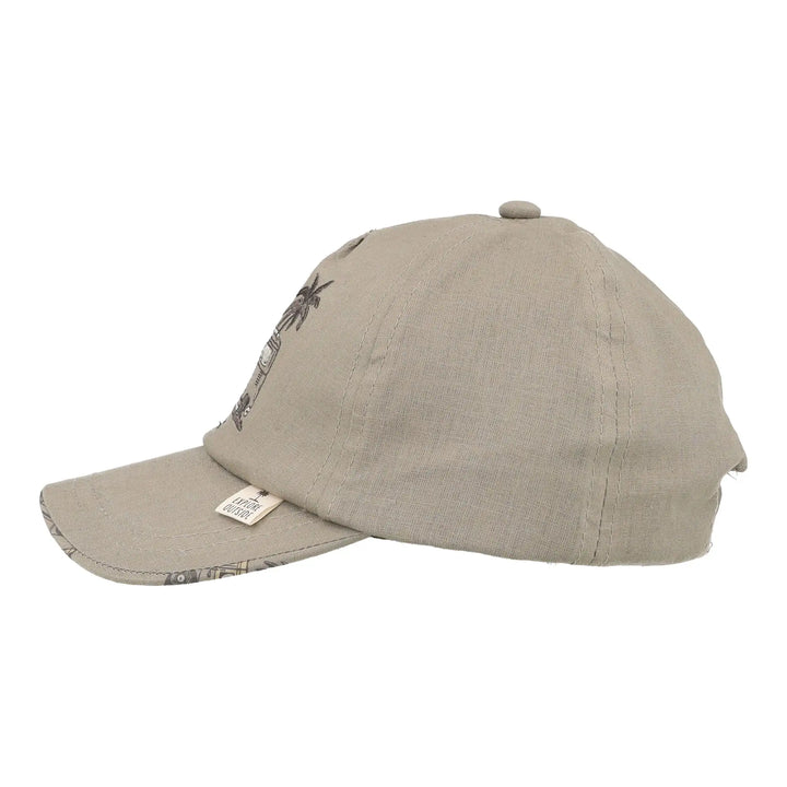 maximo KIDS BOY-Cap Camping-Bus Futter, KLettverschluss UV30 khaki Produktbild, Ansicht von der Seite