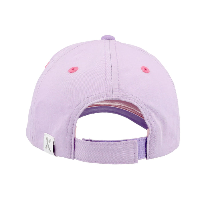 maximo KIDS GIRL-Cap Flamingo flieder Produktbild, Ansicht der Rückseite, Blick auf Klettverschluss
