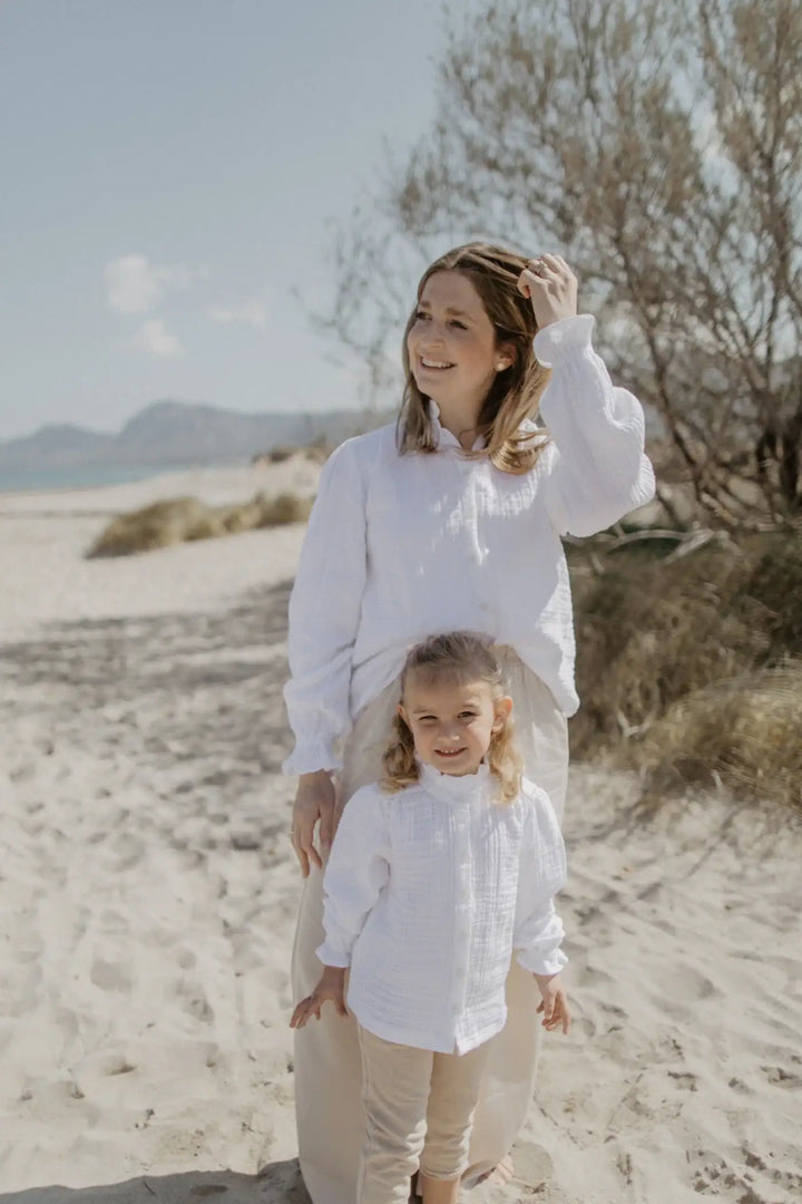 Musselin-Bluse | white | Mini Me